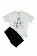 Ensemble blanc/navy C.P. Company fond blanc