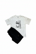Ensemble blanc/noir C.P. Company fond blanc