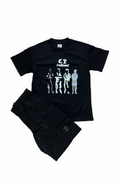 Ensemble noir C.P. Company fond blanc