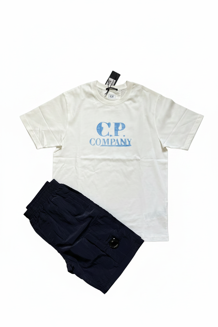 Set bleu fond blanc