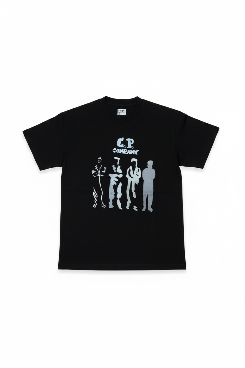 T-shirt noir recadré