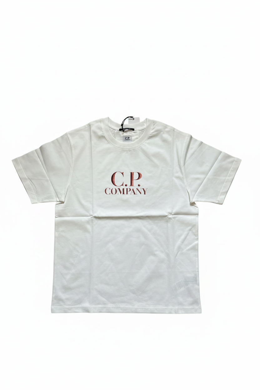 T-shirt rouge C.P. Company fond blanc